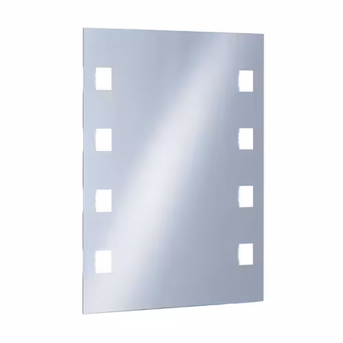 LED Spiegelleuchte in silber